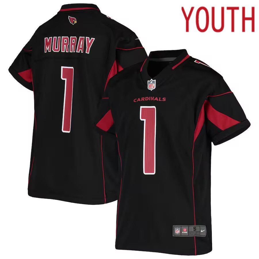 Youth Arizona Cardinals 1 Kyler Murray Nike Black Color Rush Game NFL Jersey